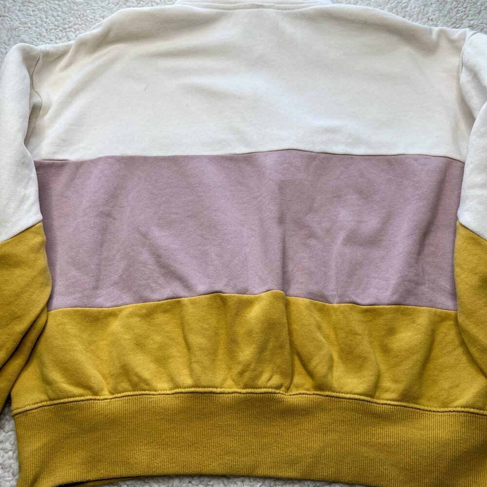 Universal Threads Quarter Zip Beige, Mauve, Gold Color Block Pullover Medium - Picture 9 of 9